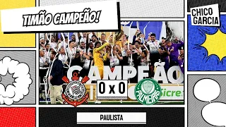 CORINTHIANS 0 X 0 PALMEIRAS: HUGO HERÓI, MEMPHIS GENIAL, O CHORO DE YURI, FIEL INCRÍVEL. CAMPEÃO!