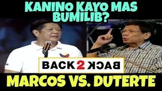 BACK TO BACK MARCOS VS. DUTERTE SPEECH! KANINO KAYO MAS BUMILIB?