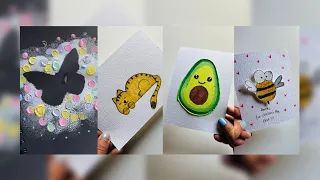 4 Easy Art ideas || Painting tips and hacks 