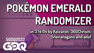 Pokémon Emerald by Keizaron, 360Chrism, Shenanagans, adef in 3:14:04 - Summer Games Done Quick 2022