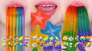 ASMR Rainbow Emoji Food Challenge Compilation!🌈무지개 이모지 먹방 챌린지 모음집eating sounds