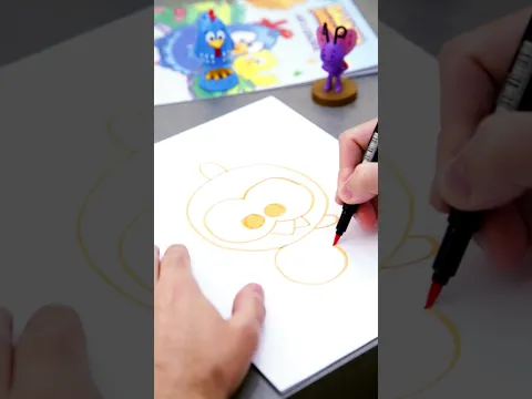 Desenhando o Pintinho Amarelinho - Galinha Pintadinha #shorts
