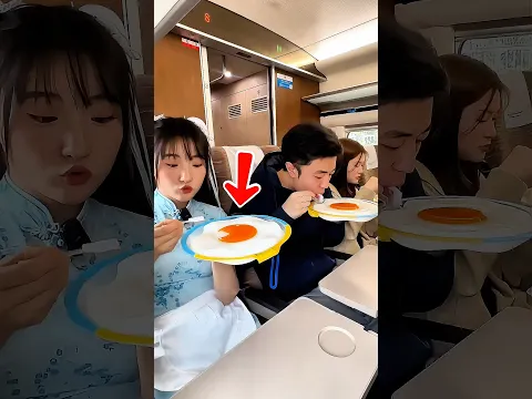 This Girl Just Whipped Out a GIANT Egg on the Train 🍳🤣
