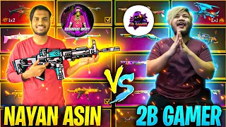 Best Battle Of Rare Gun Skins NayanAsin Vs 2B Gamer 20-20 Draw Point😱 Gone Wrong - Garena Free Fire