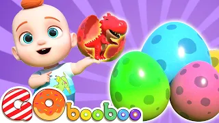 Dinosaurs Surprise Eggs 🥚 | GoBooBoo Kids Songs & Nursery Rhymes
