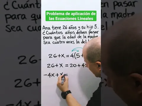 Ecuaciones lineales | Problema 1 #shorts de #julioprofe