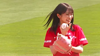 【？】イーグルス始球式・秋元真夏さん『投げる方向、そっちじゃないです…』