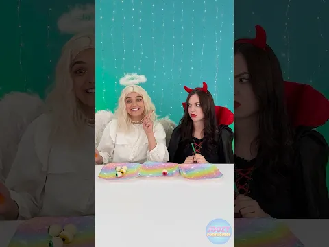 Anjos vs Diabo! 😇😈 Desafio de Doces com Surpresa! 🍬🎉