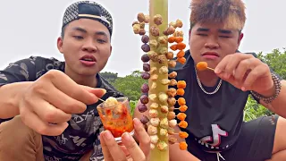 Thử Ăn Cá Viên Chiên Chấm Samyang + Wasabi + Ớt Xay