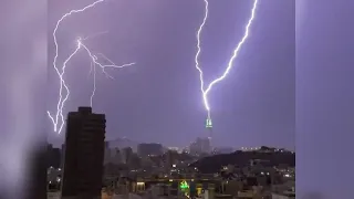 Heavy Rain in Makkah Mukarma 22 August 2023 May Allah Protect us all 🌧️⛈️🌧️