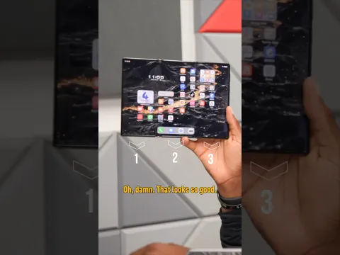 Tri-fold phone reactions! #mkbhd #waveformpodcast #tech