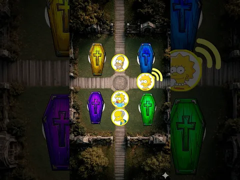 The Simpsons at the cemetery
