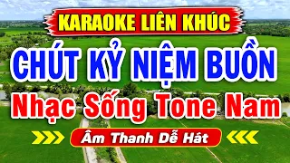 Karaoke Chút Kỷ Niệm Buồn Tone Nam | Cha Cha Cha Nhạc Sống Âm Thanh Hát Cực Đã
