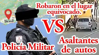 Esto les pasó por robar coches frente a la policía.