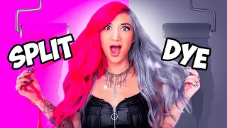 I SPLIT DYED MY HAIR WITH $6 HAIR DYE (NOT CLICKBAIT)