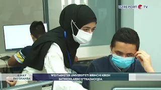 Uzreport TV broadcast from first Computer-delivered exam at WIUT 2021.