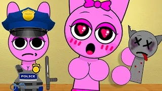 It's Hard For 🚓 Angry Police Pinki Find Dead 😵 Grey! #sprunki