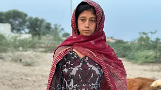 woman morning routine in desert ||Traditional Food ||Village Life