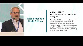 Updates from ARIN