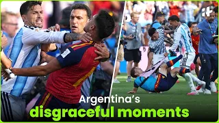 argentina branded 'sore losers' as they lose cool after fifa world cup finals