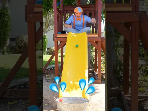 Sink or Float 💦 down a REAL SLIDE 🛝?! Let's Play! #shorts
