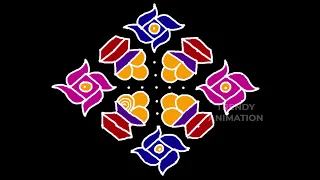 Awesome #easy & simple sankranthi muggulu 15*1dots🌺Bhogi muggulu🌺Pandaga muggulu@TrendyAnimation