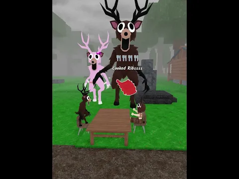 Girl adopted by deer family #99nightintheforest #roblox #usa