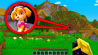 ENCONTRÉ LA BASE SECRETA DE SKYE PAW PATROL EN MINECRAFT 😱