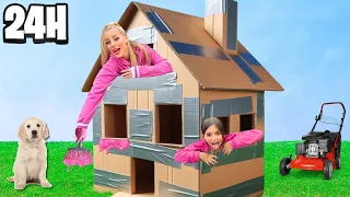 24 STUNDEN im PAPPHAUS überleben 🏠