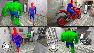 SPIDERMAN & HULK in Granny House ( Megamix )