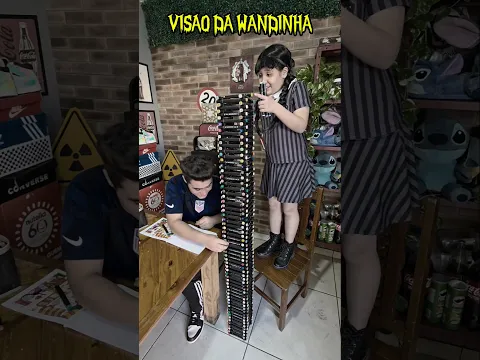 WANDINHA E A TORRE DE CANETINHAS BOBBIE GOODS !!! #shorts #शॉर्ट्स #shortvideo