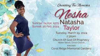 Cherishing The Memories - Nesha Natasha Taylor.