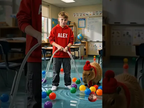 Alex and Capybara’s Classroom Pool Surprise Ends with Alex Cleaning Everything!