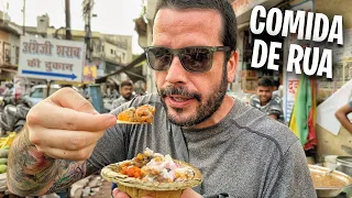 UM DIA INTEIRO PROVANDO COMIDA DE RUA NA INDIA 😳