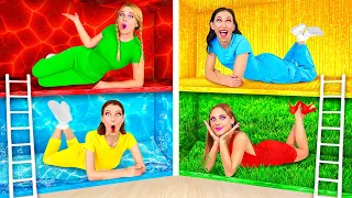 Tajna Soba Ispod Kreveta Izazov Četiri Boje | Smiješne Situacije Fun Teen
