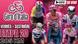 🔴((EN VIVO)) 🚵‍♂️ ​​​🔷 ​GIRO DE ITALIA 2025💠ETAPA 20 🚵‍♂️ 205 KM / Verrès - Sestrière