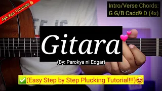 Gitara - Parokya ni Edgar (Easy Plucking Tutorial)😍 | Easy Chords #shopeetagtowin