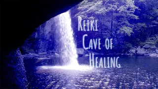 Reiki Healing Music + Relaxing Water Cave | Aura cleansing, Chakra Healing
