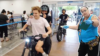 Riding Bikes in WALMART!
