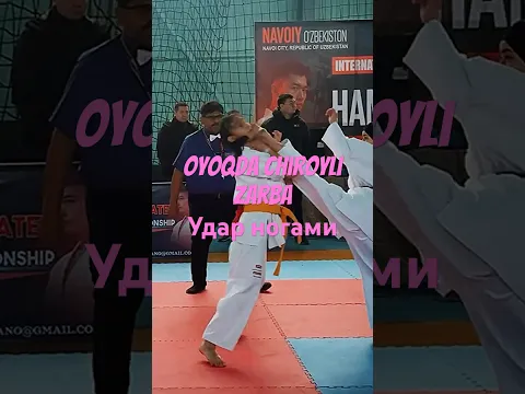 O’zbek qizidan chiroyli zarba  Kyokushin karate Xalqaro Chempionat #navoiy shahri | Uzbek girl-Fight