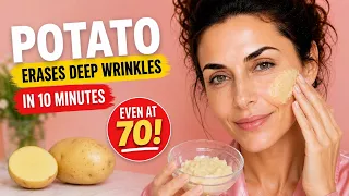 Potato Erases Deep Wrinkles in 10 Minutes Even at 70! Anti-Aging Face Mask