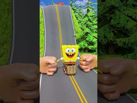 Weird Cars Goint Down to TWO HUGE Spikec Bollard Wolverine Fists in BeamNG.drive