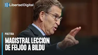 Feijóo destroza a Bildu y PNV en una réplica antológica