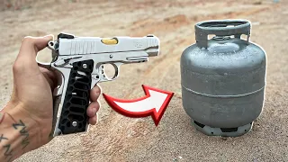 UM BOTIJÃO DE GÁS RESISTIU A UM TIRO DE FUZIL?