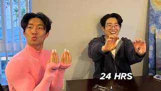 BOYS WEAR FAKE NAILS FOR 24 HRS CHALLENGE!!!