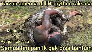 TARZAN AMERICA DI LIL1T ULAR PYTHON LIAR RAKSASA DI KEBUN SAWIT,SEMUA TIM PAN1K