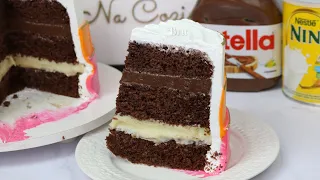 RECHEIO DE LEITE NINHO COM NUTELLA ECONÔMICO E FÁCIL - BOLO RECHEADO | Bru na Cozinha |