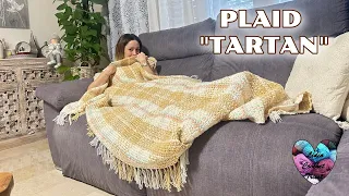 ORIGINALE, CLASSE ET UN RÉGAL À CROCHETER! Couverture Plaid TARTAN CROCHET! #blanketstitch #crochet