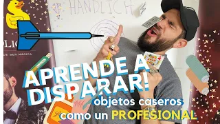 🔫¿Cómo DISPARAR  PROFESIONALMENTE con objetos CASEROS?🔫  Fácil e impresionante - Handlich