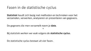 Fasen in de statistische cyclus (HAVO wiskunde A & VWO wiskunde A/C)